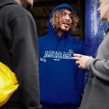 Férfi pulóverek ADIDAS PULÓVER KAPUCNIS GRADIENT HD BLU