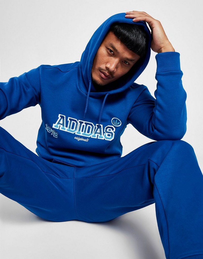 Bluza męska ADIDAS BLUZA Z KAPTUREM GRADIENT HD BLU IR9672 Niebieski