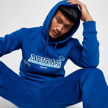 Férfi pulóverek ADIDAS PULÓVER KAPUCNIS GRADIENT HD BLU
