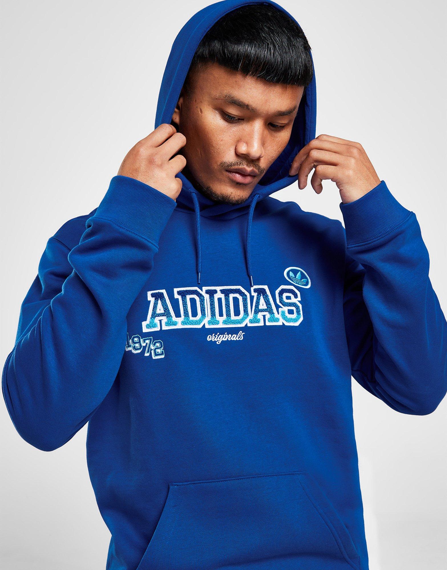 Férfi pulóverek ADIDAS PULÓVER KAPUCNIS GRADIENT HD BLU IR9672 Kék