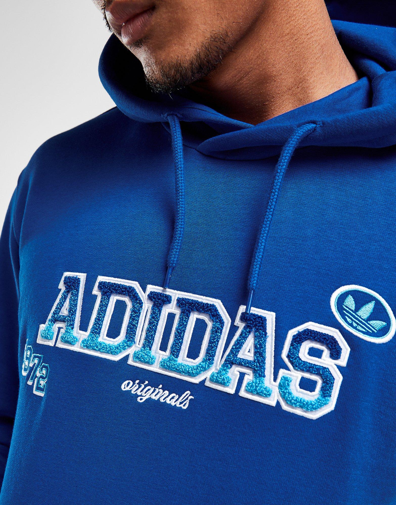 Férfi pulóverek ADIDAS PULÓVER KAPUCNIS GRADIENT HD BLU IR9672 Kék