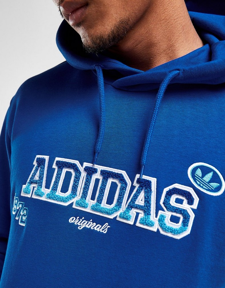 Bluza męska ADIDAS BLUZA Z KAPTUREM GRADIENT HD BLU IR9672 Niebieski