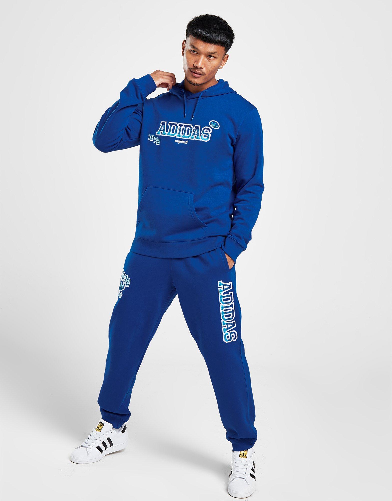 Férfi pulóverek ADIDAS PULÓVER KAPUCNIS GRADIENT HD BLU IR9672 Kék