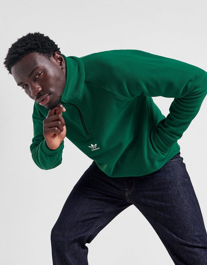 Bluza męska ADIDAS BLUZA ROZPINANA POLAR FLC HZ GREEN IS7238 Zielony