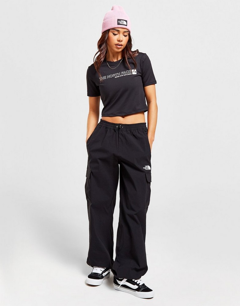 Pantaloni pentru femei THE NORTH FACE PANTALONI  $BAGGY CARGO BLK/WHT NF0A88AYJK31 Negru