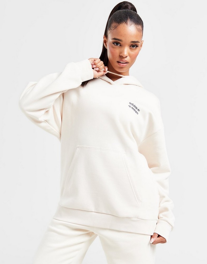 Bluza damska ADIDAS BLUZA Z KAPTUREM LINEAR OH HD W'WHT 42 IT7120 Beżowy