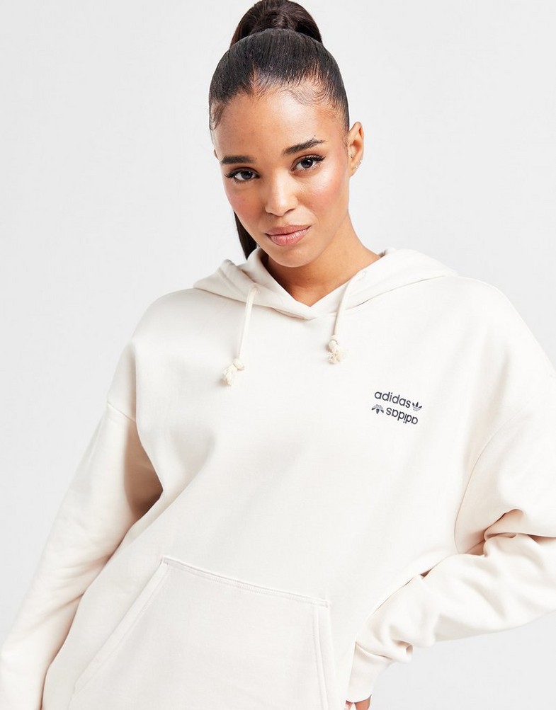 Bluza damska ADIDAS BLUZA Z KAPTUREM LINEAR OH HD W'WHT 42 IT7120 Beżowy