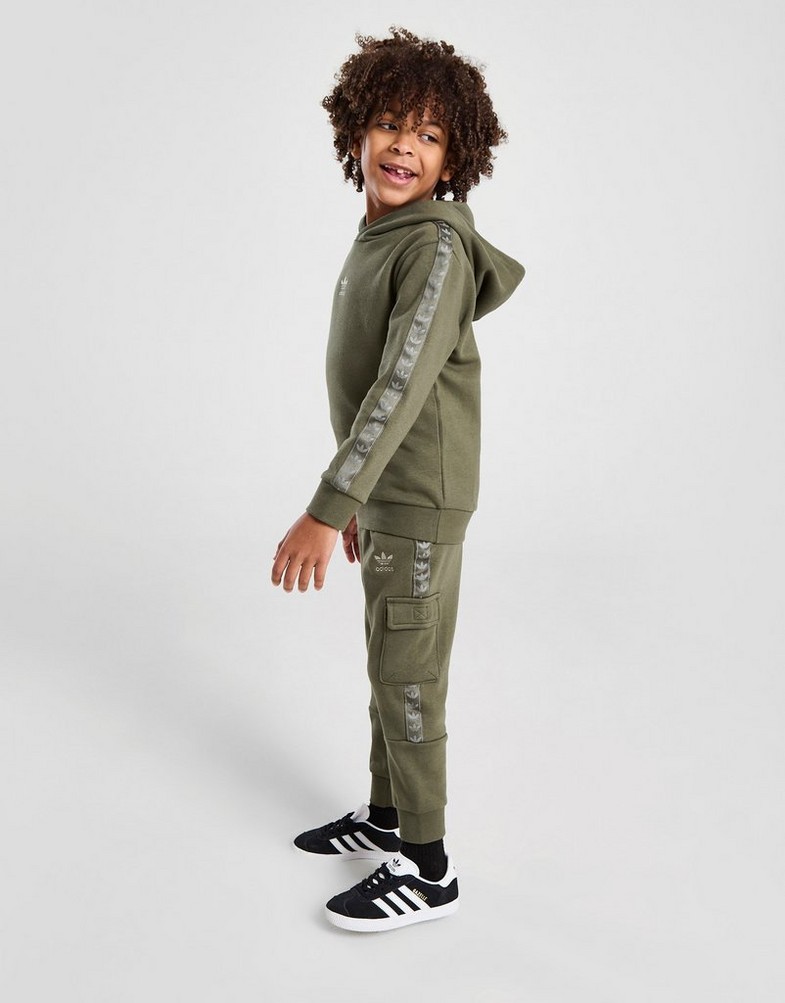 Gyerek melegítőszett ADIDAS MELEGÍTŐ CARGO IQ4701 Khaki
