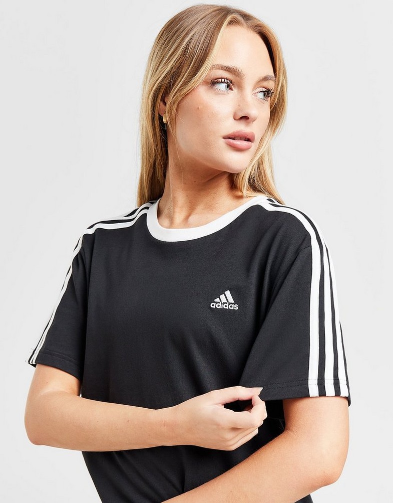 Tricou pentru femei ADIDAS TRICOU BOS 3S TEE BLK/WH 32 GS1379 Negru