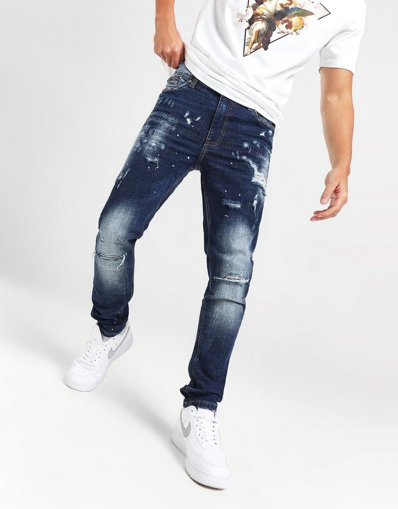 Męskie SUPPLY & DEMAND SPODNIE HORTON JEAN BLU . SUPTM16807 Granatowy