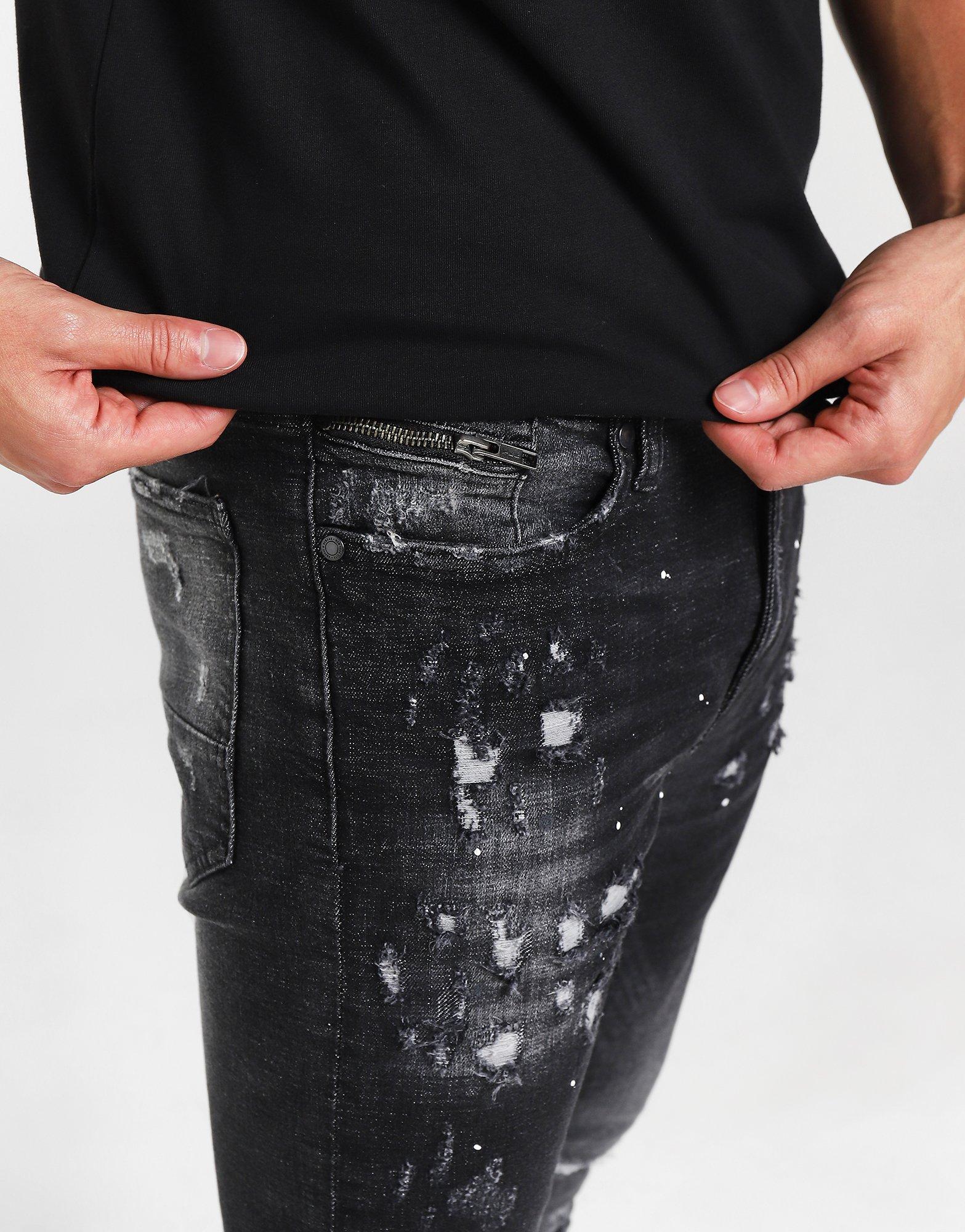 SUPPLY & DEMAND PANTALONI KERR JEAN BLK . Bărbați Negru SUPTM16808