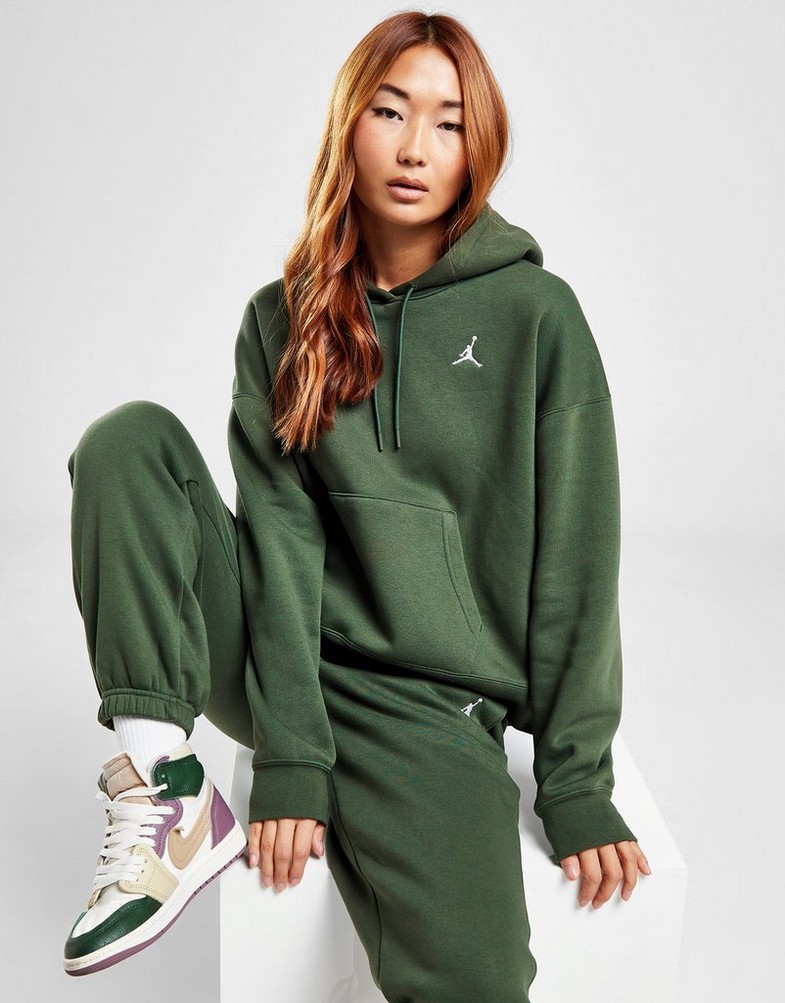 Bluza damska JORDAN BLUZA Z KAPTUREM W J BRKLN FLC PO 2 FN4488-337 Zielony