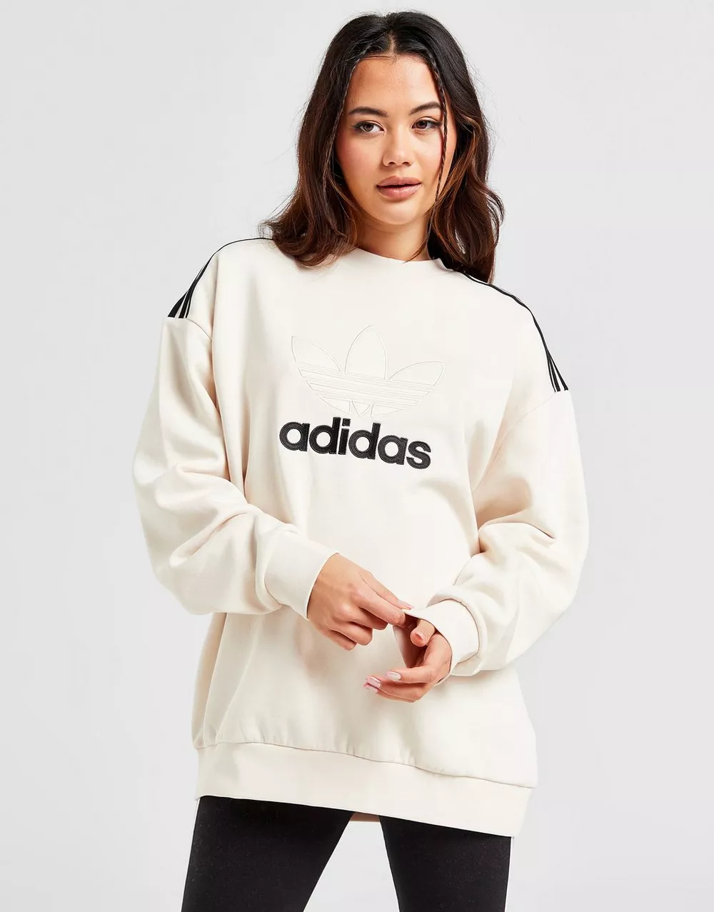 ADIDAS КОФТА SATIN TREF CREW W'WHT, фото 1 з 6