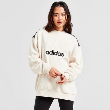 Bluză pentru femei ADIDAS BLUZĂ SATIN TREF CREW W'WHT