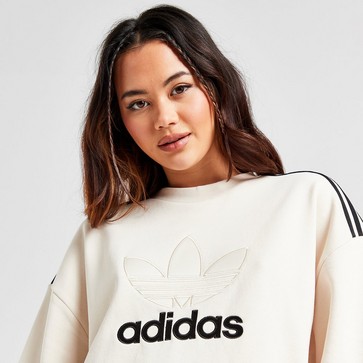 Bluză pentru femei ADIDAS BLUZĂ SATIN TREF CREW W'WHT