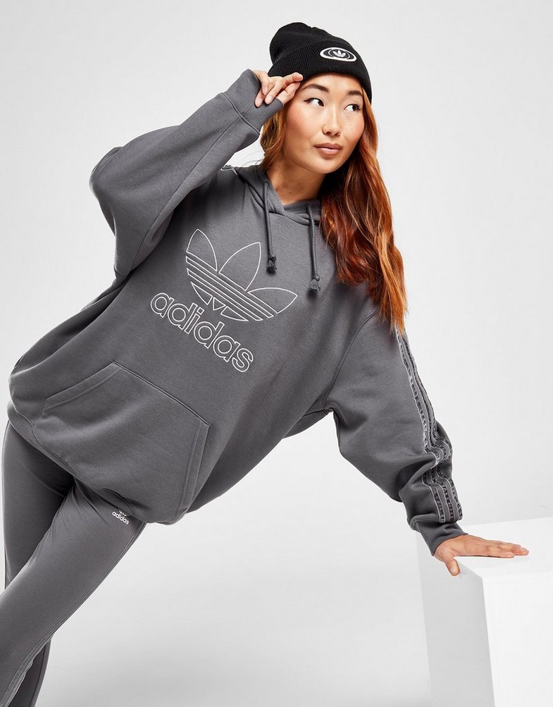 Жіночі кофти ADIDAS КОФТА З КАПЮШОНОМ OUTLINE OH HD GRY/GRY 45 IS2284 Сірий