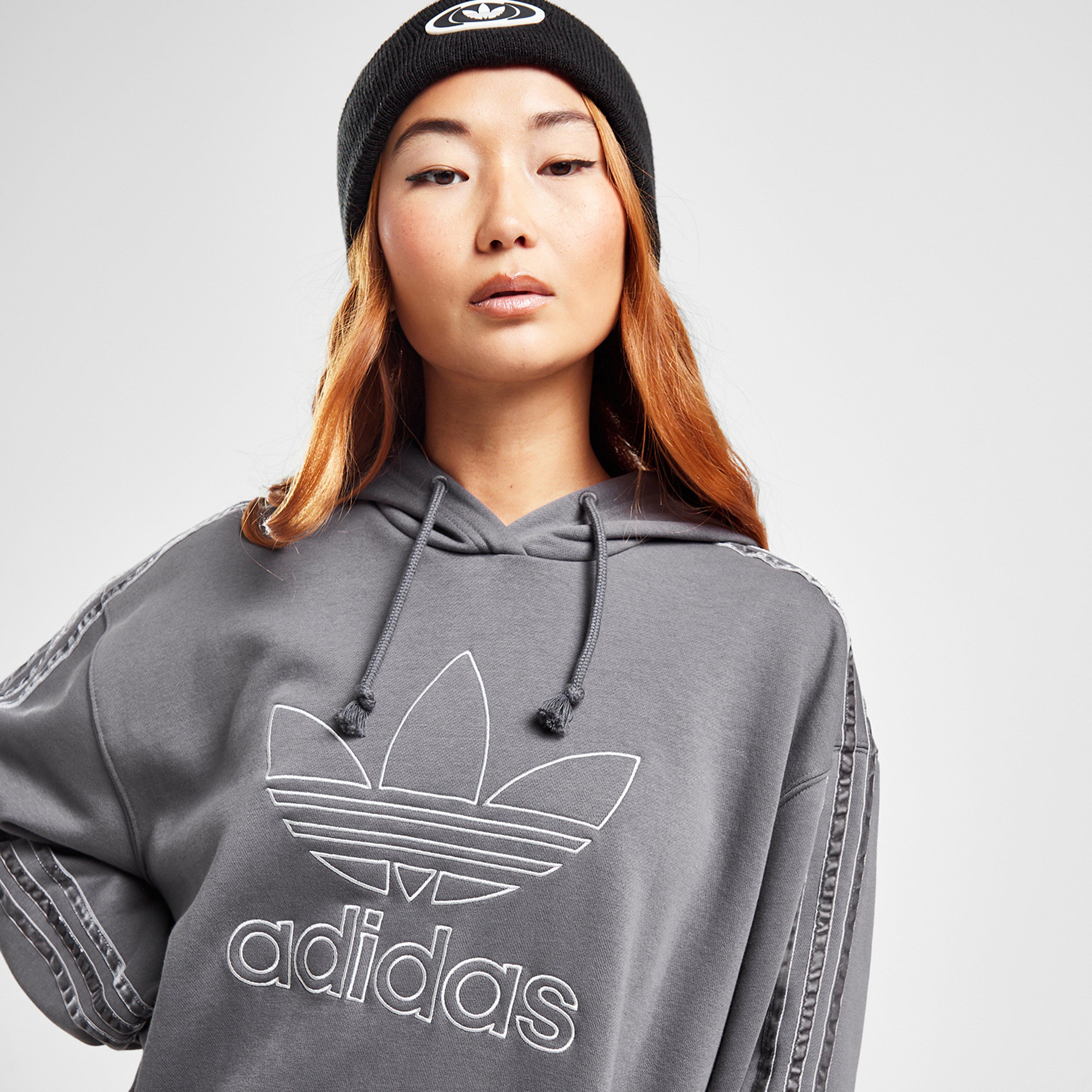 Bluză pentru femei ADIDAS BLUZĂ CU GLUGĂ OUTLINE OH HD GRY/GRY 45