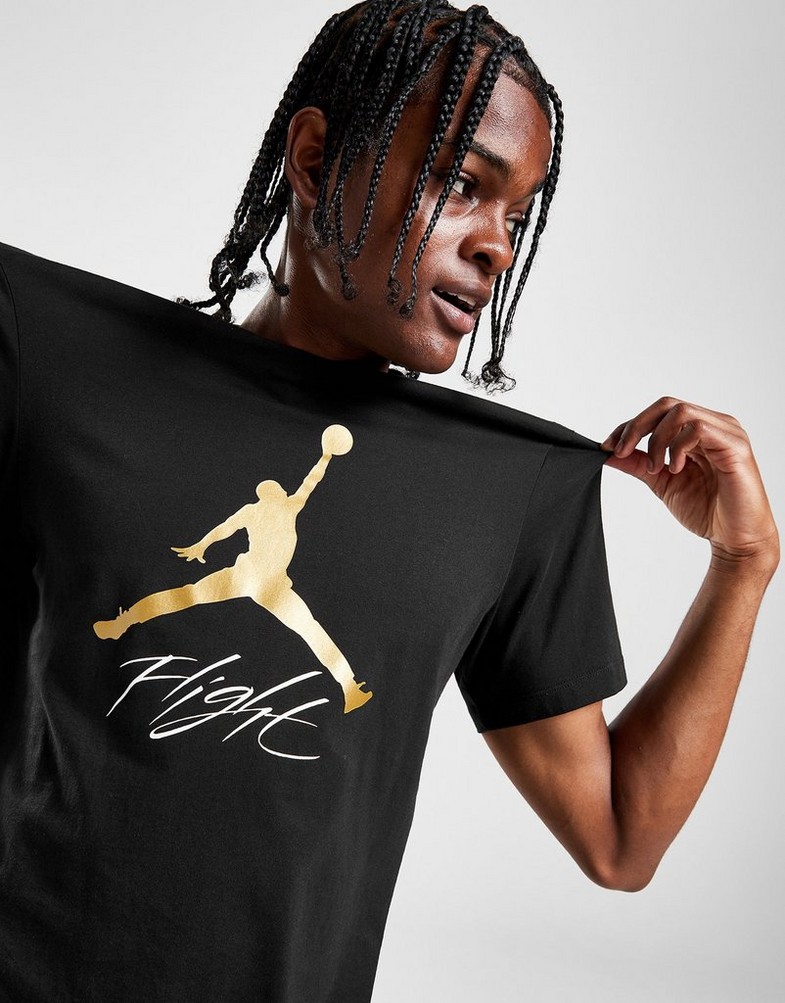 Koszulka, t-shirt męski JORDAN T-SHIRT JUMPMAN FLIGHT HBR TEE AO0664-011 Czarny