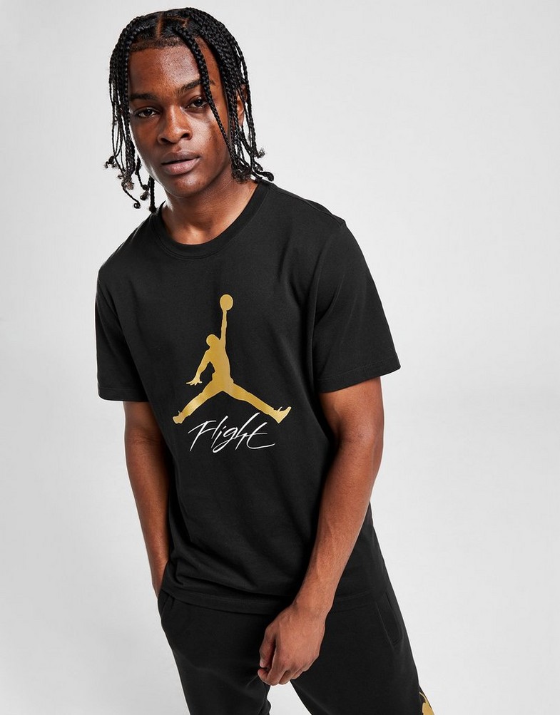 Koszulka, t-shirt męski JORDAN T-SHIRT JUMPMAN FLIGHT HBR TEE AO0664-011 Czarny