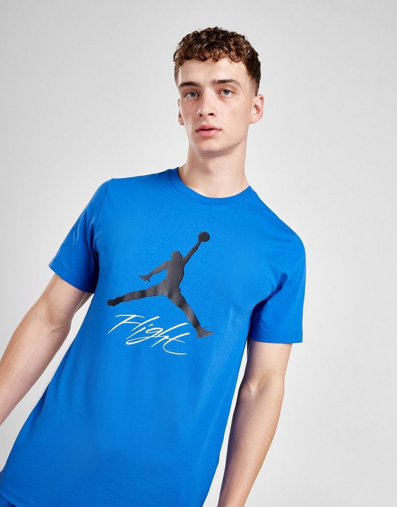 Koszulka, t-shirt męski JORDAN T-SHIRT JUMPMAN FLIGHT HBR TEE AO0664-480 Niebieski