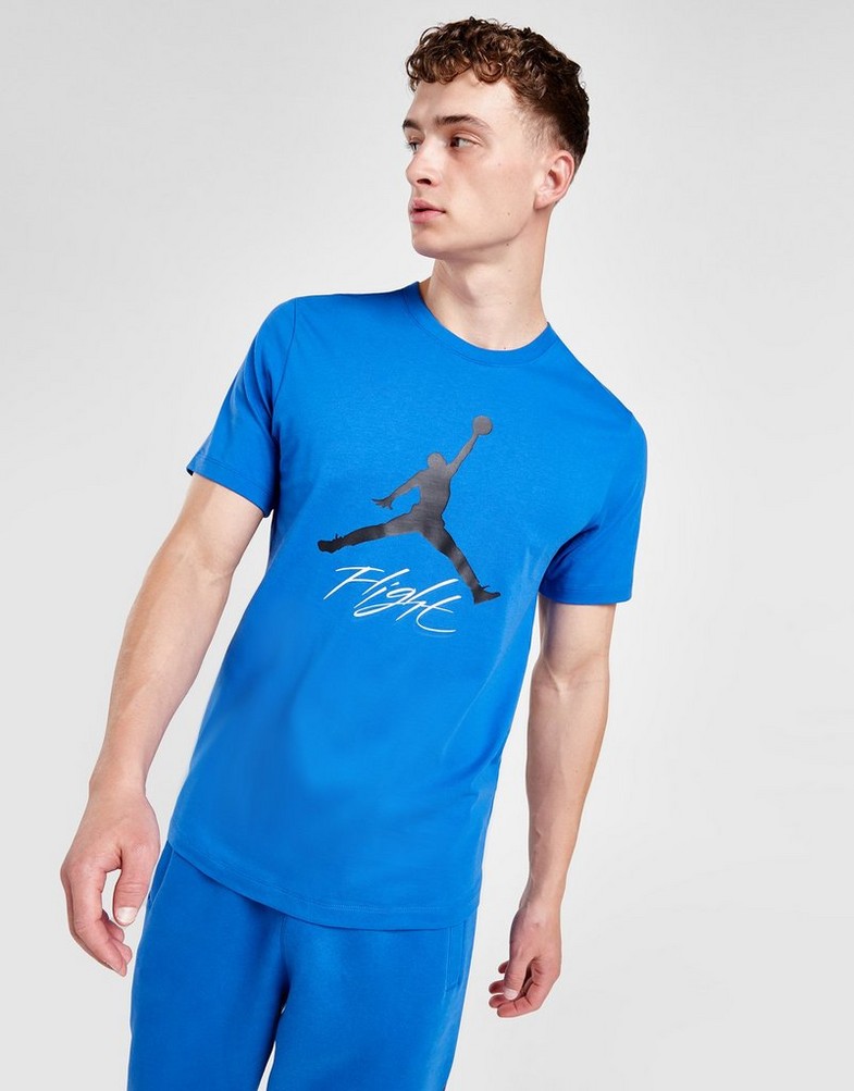 Koszulka, t-shirt męski JORDAN T-SHIRT JUMPMAN FLIGHT HBR TEE AO0664-480 Niebieski