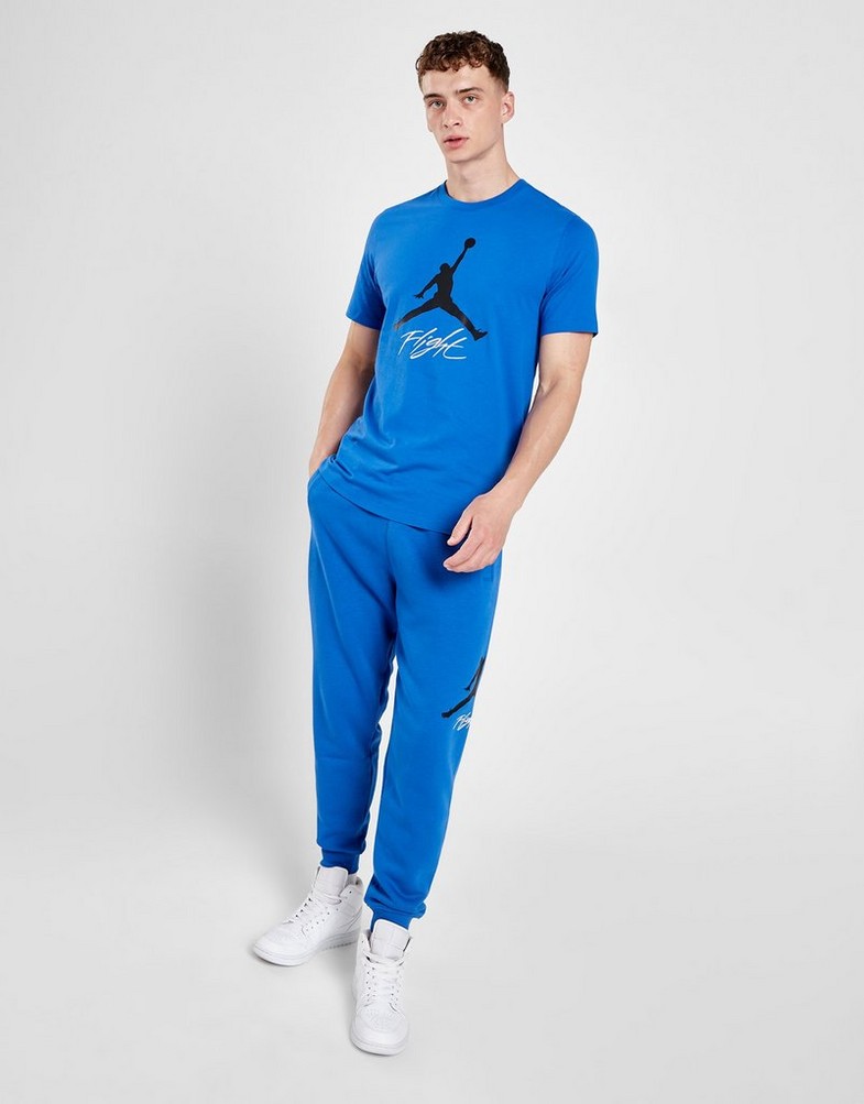 Koszulka, t-shirt męski JORDAN T-SHIRT JUMPMAN FLIGHT HBR TEE AO0664-480 Niebieski
