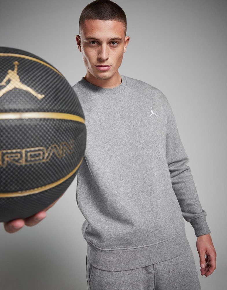 Bluza męska JORDAN BLUZA M J ESS FLC CREW FJ7776-091 Szary