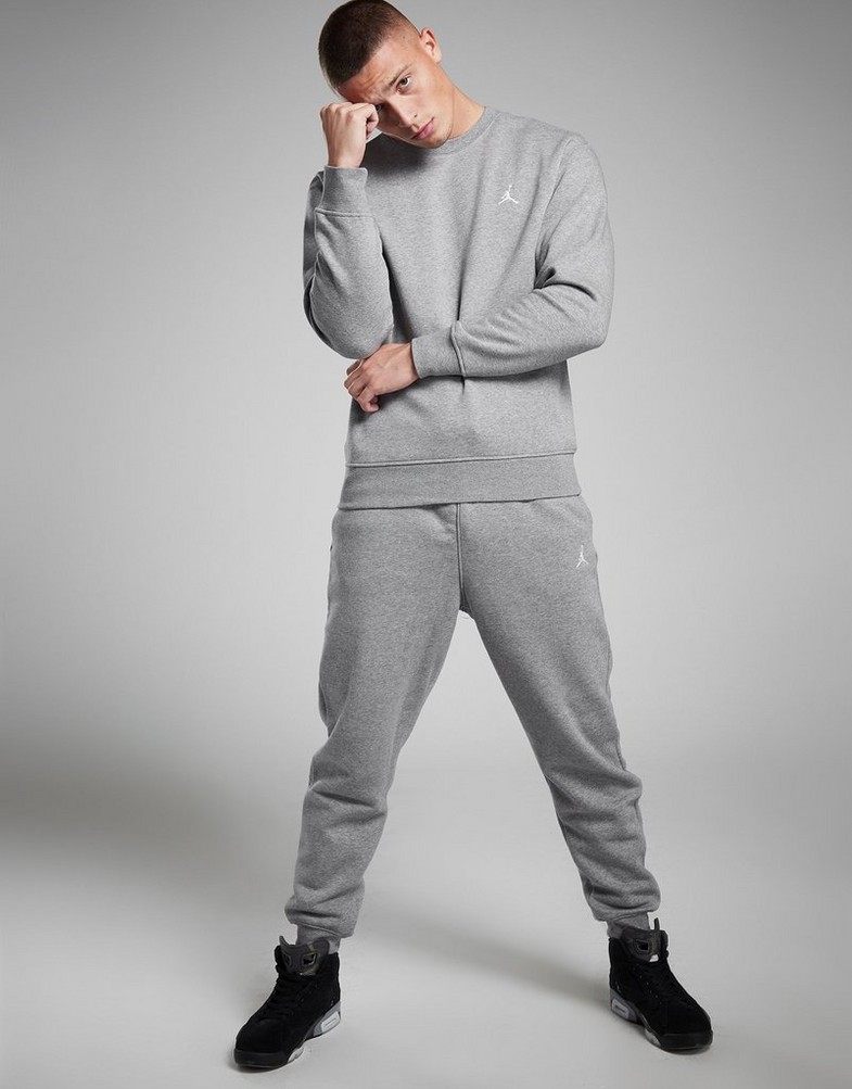 Bluza męska JORDAN BLUZA M J ESS FLC CREW FJ7776-091 Szary