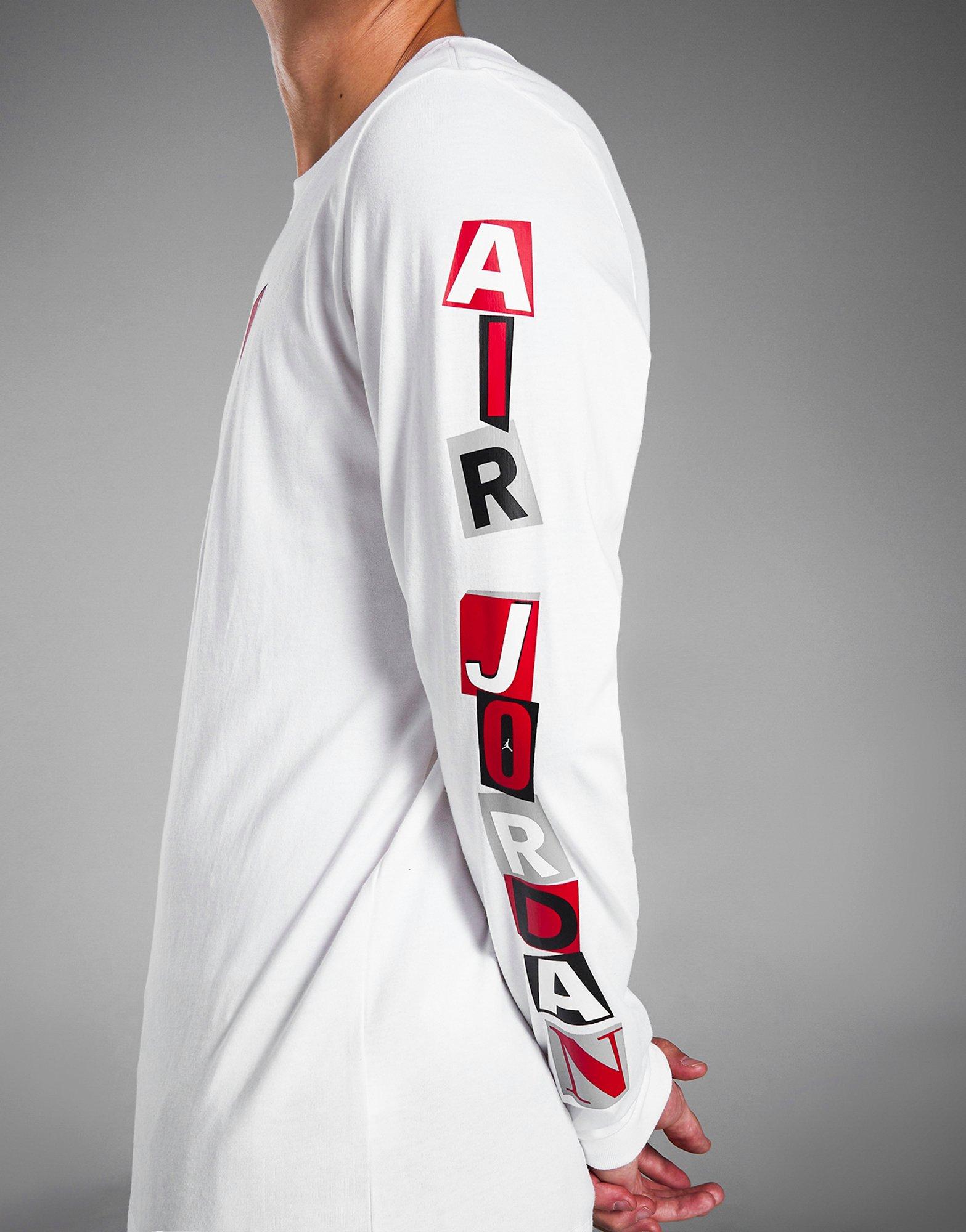 Vyriški marškiniai JORDAN MARŠKINĖLIAI M J BRAND LS GFX CREW FD7017-100 Balta