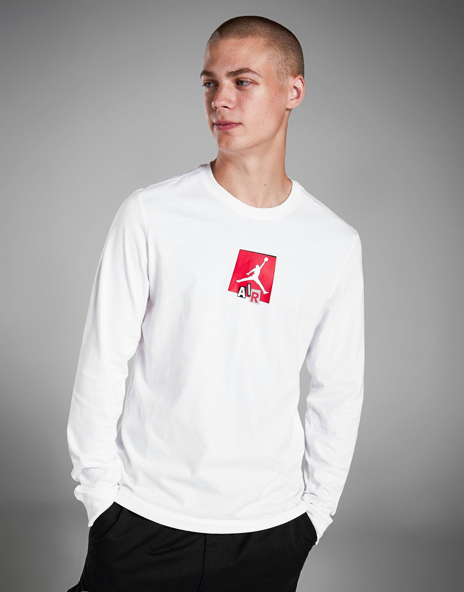 Vyriški marškiniai JORDAN MARŠKINĖLIAI M J BRAND LS GFX CREW FD7017-100 Balta