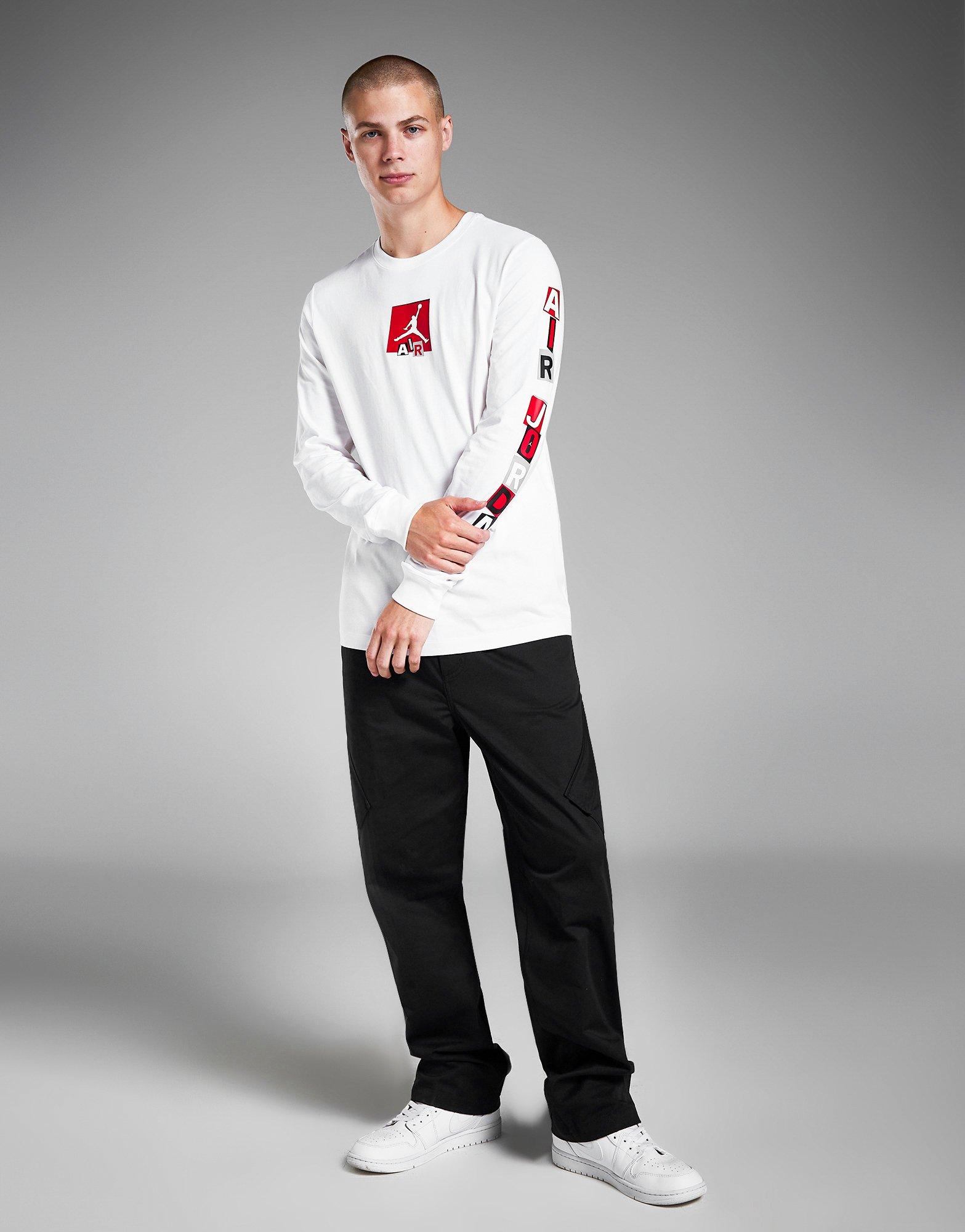 Vyriški marškiniai JORDAN MARŠKINĖLIAI M J BRAND LS GFX CREW FD7017-100 Balta