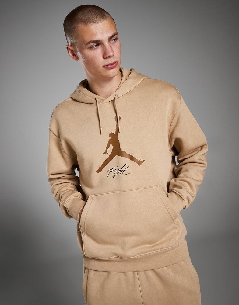 Bluza męska JORDAN BLUZA Z KAPTUREM M J ESS FLC BASELINE FD7545-200 Beżowy