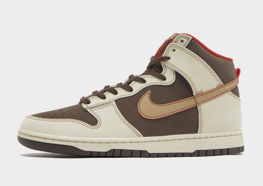 Buty sneakersy męskie NIKE DUNK HIGH RETRO SE FB8892-200 Brązowy