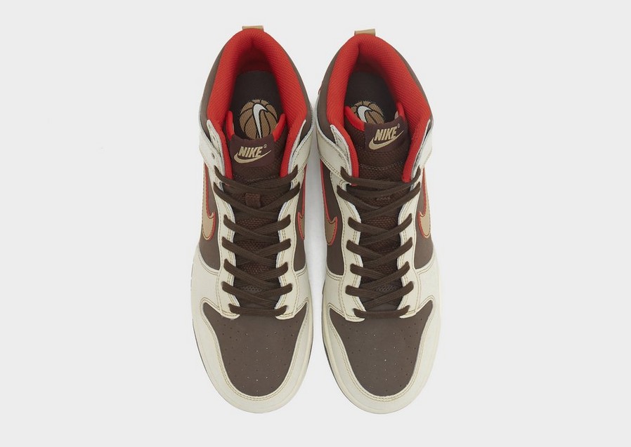 Buty sneakersy męskie NIKE DUNK HIGH RETRO SE FB8892-200 Brązowy