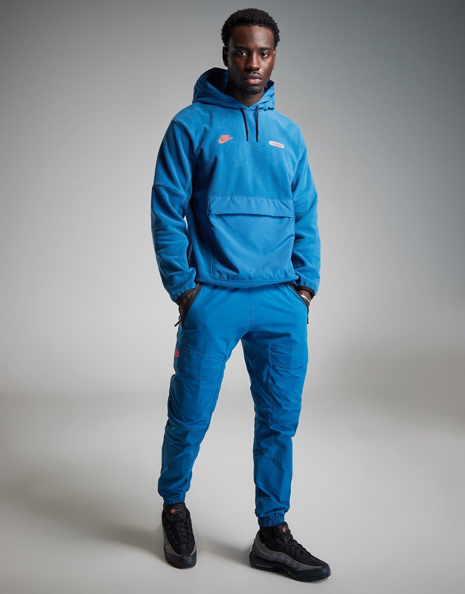 Чоловічі кофти NIKE КОФТА З КАПЮШОНОМ M NSW AIR MAX PLR FLC FN7859-457 Блакитний