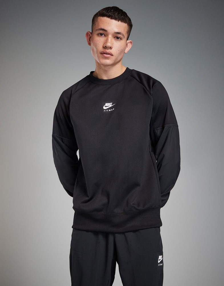 Bluza męska NIKE BLUZA M NSW AIR MAX CVS CREW FN7892-010 Czarny