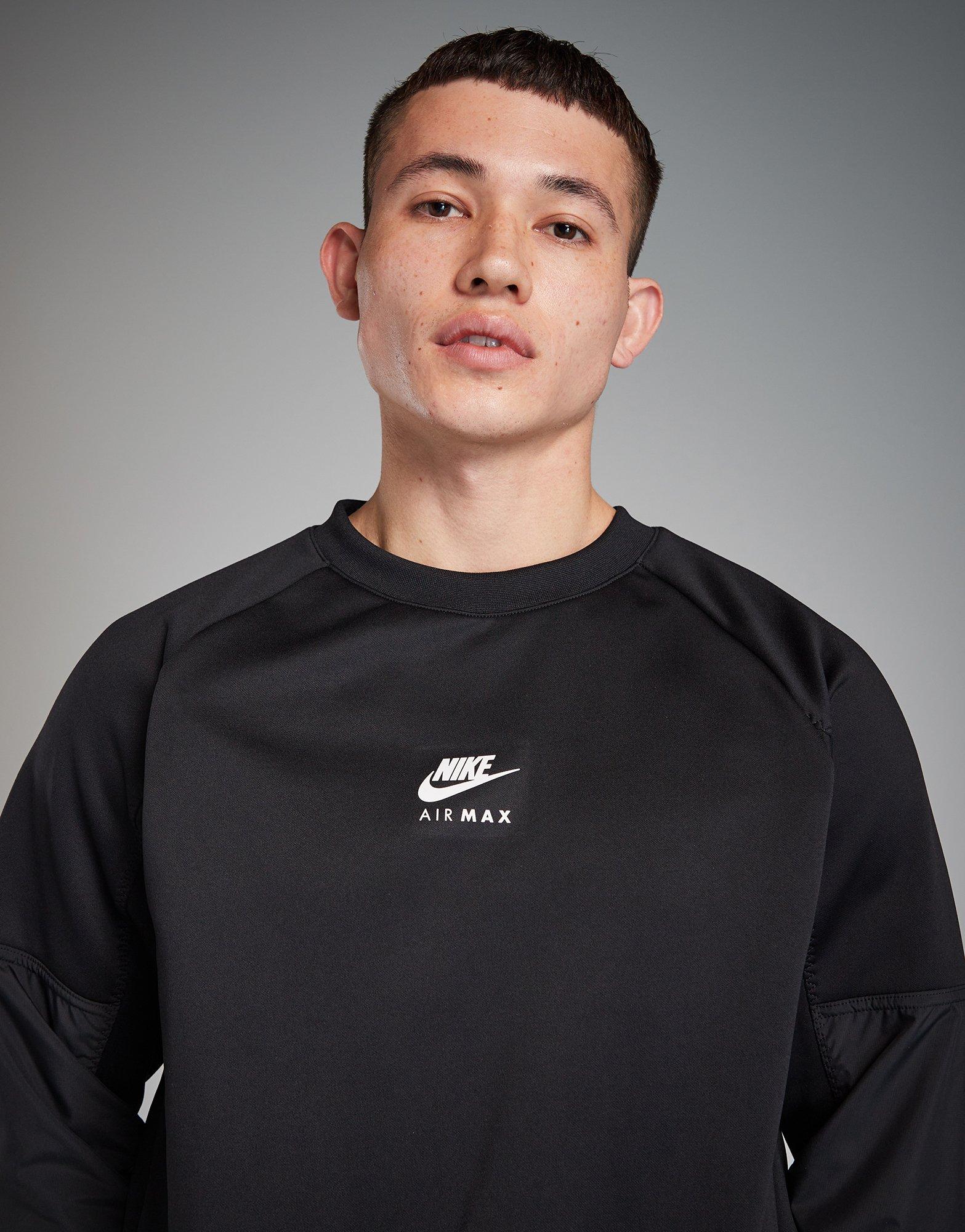 Bluză pentru bărbați NIKE BLUZĂ M NSW AIR MAX CVS CREW FN7892-010 Negru