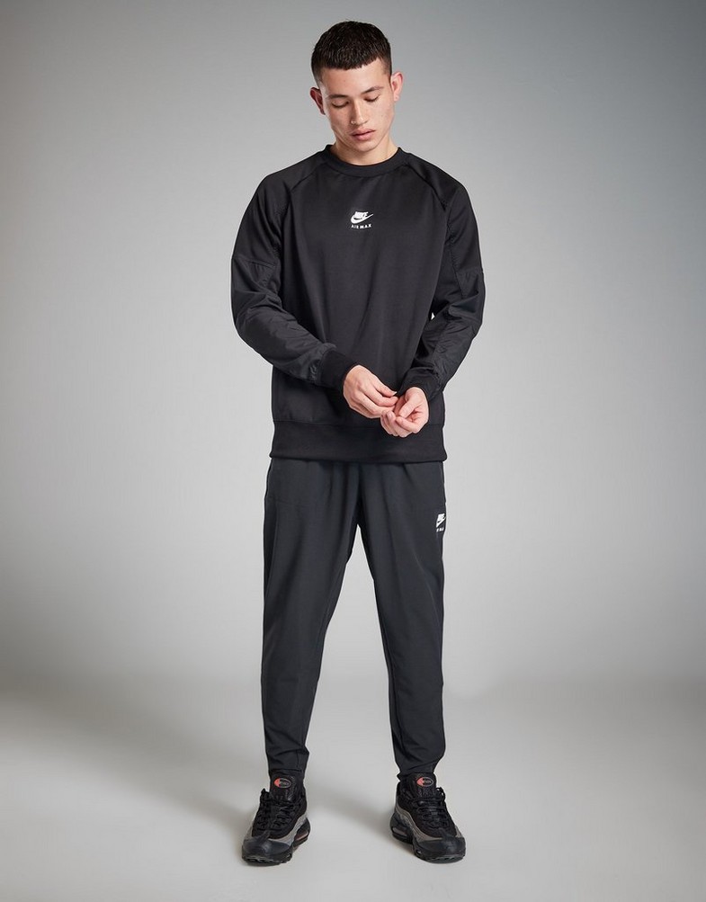Bluza męska NIKE BLUZA M NSW AIR MAX CVS CREW FN7892-010 Czarny