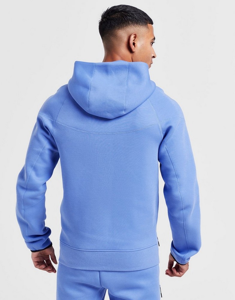 Bluza męska NIKE BLUZA Z KAPTUREM M NK TCH FLC FZ WR HOODIE FB7921-450 Niebieski