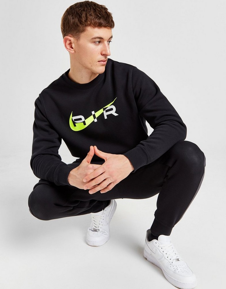 Férfi pulóverek NIKE PULÓVER M NSW SW AIR CREW FLC BB FN7692-011 Fekete
