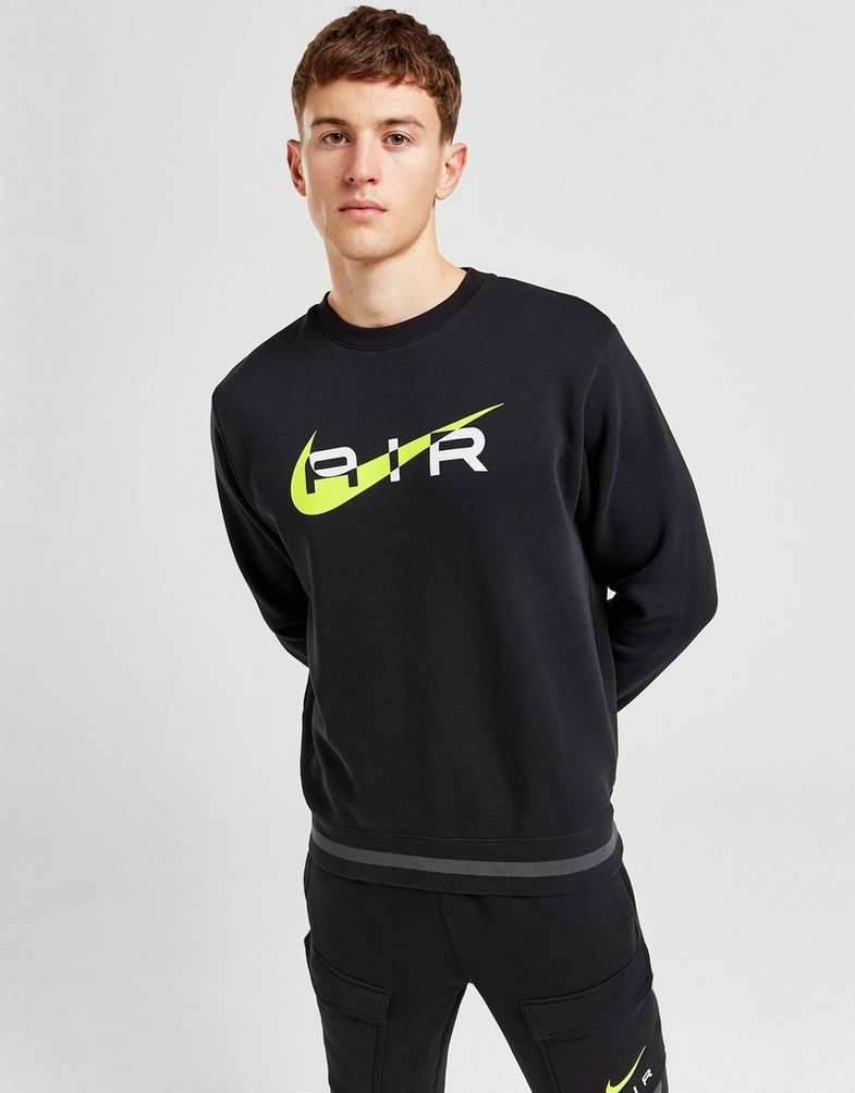 Férfi pulóverek NIKE PULÓVER M NSW SW AIR CREW FLC BB FN7692-011 Fekete