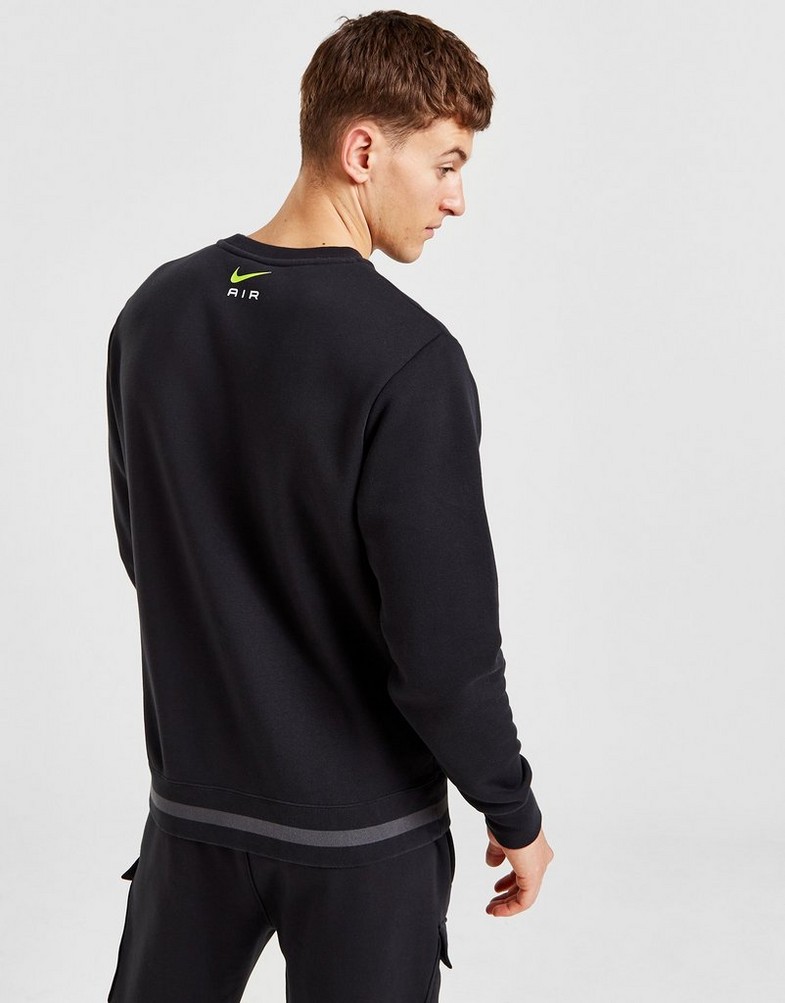 Férfi pulóverek NIKE PULÓVER M NSW SW AIR CREW FLC BB FN7692-011 Fekete