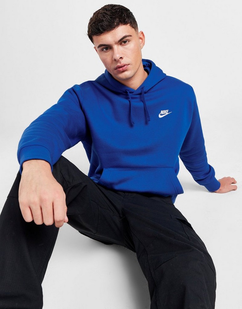 Férfi pulóverek NIKE PULÓVER KAPUCNIS SPORTSWEAR CLUB FLEECE  BV2654-480 Kék