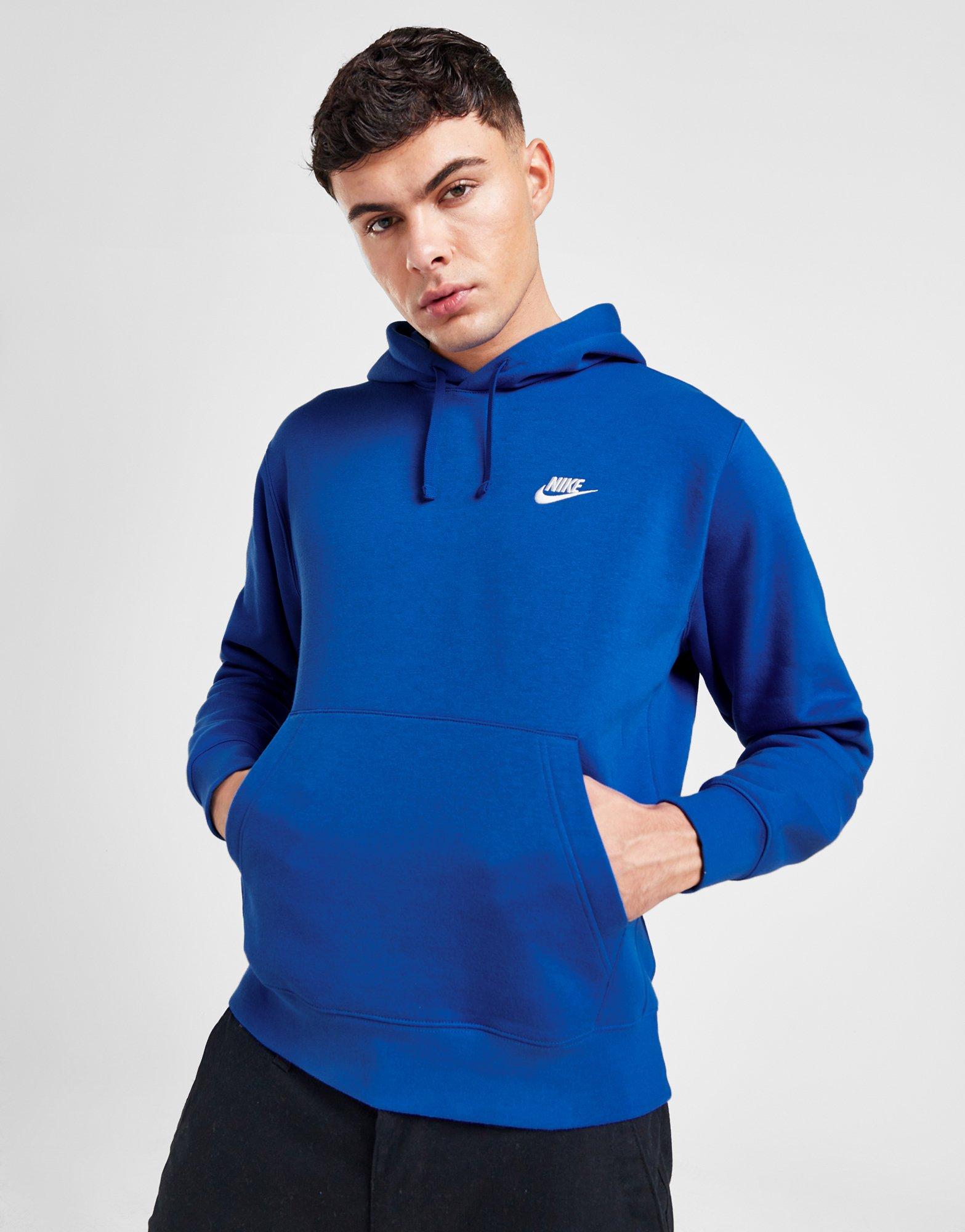 Bluză pentru bărbați NIKE BLUZĂ CU GLUGĂ SPORTSWEAR CLUB FLEECE BV2654-480 Albastru