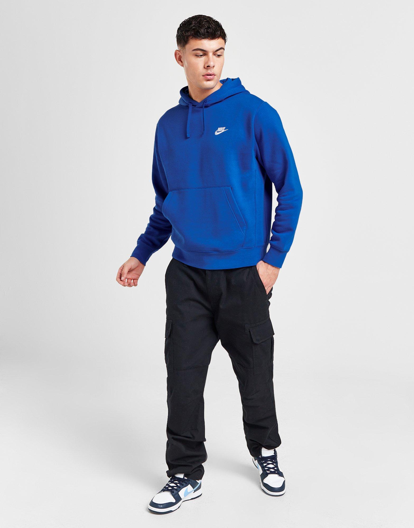 Bluză pentru bărbați NIKE BLUZĂ CU GLUGĂ SPORTSWEAR CLUB FLEECE BV2654-480 Albastru