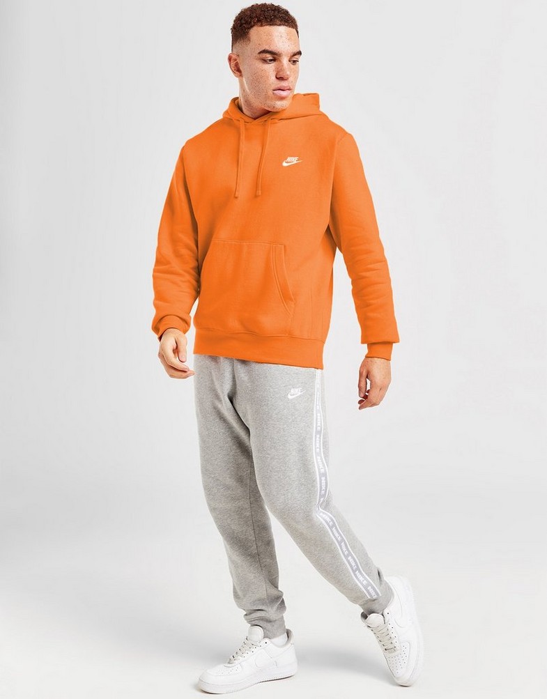Bluza męska NIKE BLUZA Z KAPTUREM SPORTSWEAR CLUB BV2654-885 Pomarańczowy