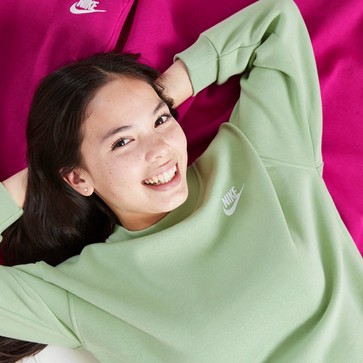 Bluză pentru copii NIKE BLUZĂ G NSW CLUB FLC OVRSZD LBR GIRL