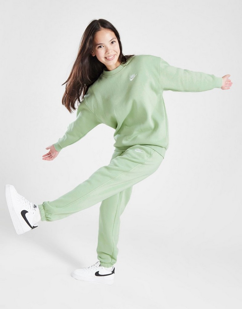 Pantaloni pentru copii NIKE PANTALONI  NSW CLUB FLC LOOSE PANT LBR FD2933-343 Verde