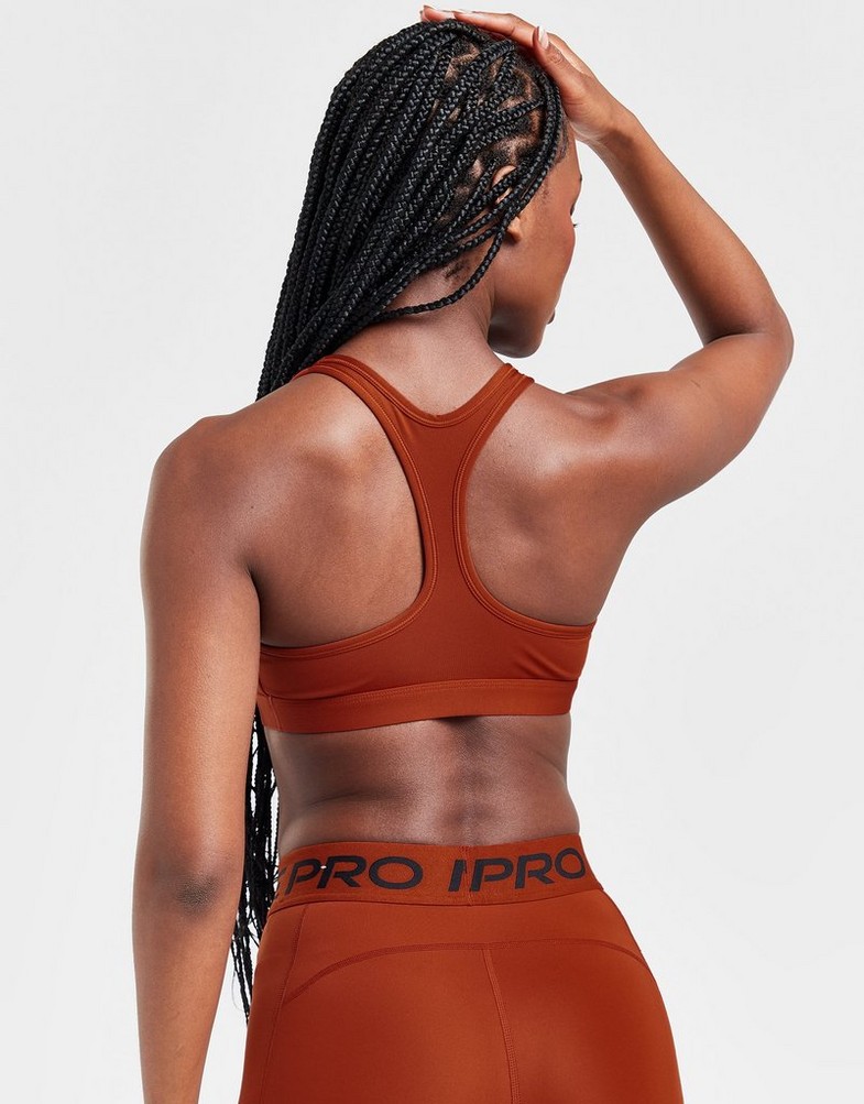 Bustieră sport pentru femei NIKE BUSTIERĂ NK SWSH LGT SPT BUSTIERĂ DX6817-832 Maro