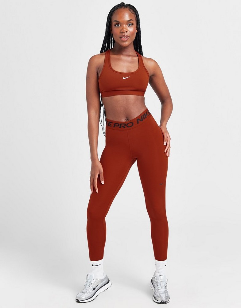 Bustieră sport pentru femei NIKE BUSTIERĂ NK SWSH LGT SPT BUSTIERĂ DX6817-832 Maro